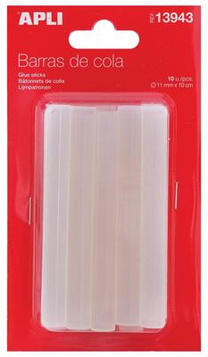 Apli transparante lijmpatronen 11 mm, blister met 10 stuks