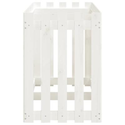 Plantenbak verhoogd hekontwerp 150x50x70 cm grenenhout wit