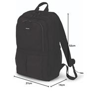 Dicota Eco Backpack SCALE 15-17.3 Laptoprugzak Geschikt voor max. (laptop): 43,9 cm (17,3) Zwart - thumbnail
