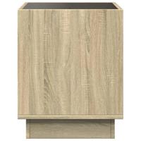 Salontafel met Infinity LED 40x40x50 cm sonoma eikenkleurig - thumbnail
