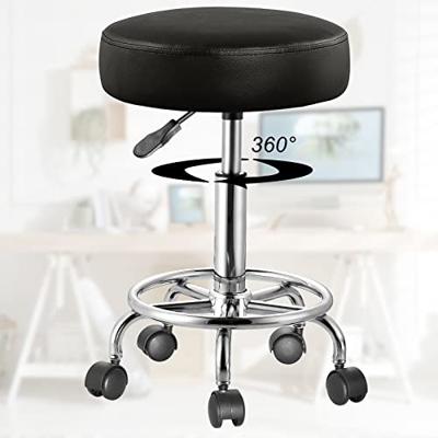 Casaria - Hoogte Verstelbaar Rolkruk 51- 65cm Zithoogte Zwart