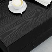 Salontafel Zwart eiken 100 x 51 x 45 cm Bewerkt hout - thumbnail