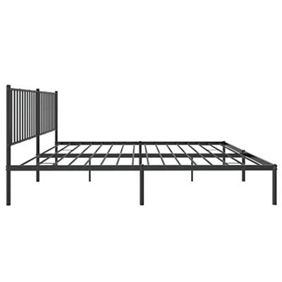 Bedframe met hoofdbord metaal zwart 183x213 cm Bedframe met hoofdbord metaal zwart 183x213 cm