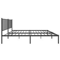 Bedframe met hoofdbord metaal zwart 183x213 cm - thumbnail