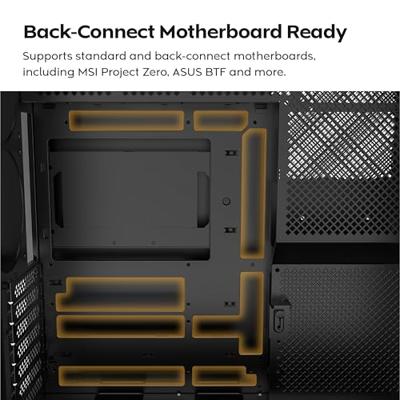 MONTECH Midi-tower PC-behuizing, Behuizing, Gaming-behuizing Zwart