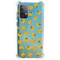 Doorzichtige Silicone Hoesje voor Samsung Galaxy A52 4G/5G Katten Emojis - thumbnail