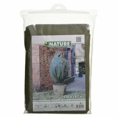 NATURE Winterafdekhoes met rits Ø250cm - Groen