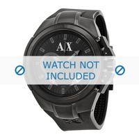 Horlogeband Armani AX1050 Silicoon Zwart 14mm - thumbnail