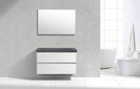 Lambini Designs Trend Stone Compact badmeubel greeploos 100cm wit - thumbnail