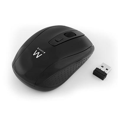 Ewent EW3235 Draadloze Muis USB Nano Ontvanger 1000-1600dpi - Zwart Ewent EW3235 Draadloze Muis USB Nano Ontvanger 1000-1600dpi - Zwart