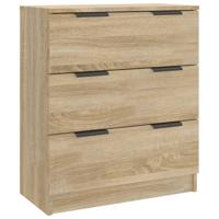 Dressoir 60x30x70 cm bewerkt hout sonoma eikenkleurig - thumbnail