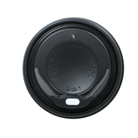 Deksel to-go zwart 80mm t.b.v. Koffiebeker 230ml (100 stuks) - thumbnail