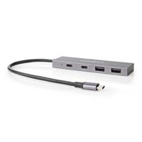 Nedis UHUBU3450AT Usb-hub 1x Usb-c™ 3.2 Gen 2 Male 2x Usb-a 3.2 Gen 2 Female / 2x Usb-c™ 3.2 Gen 2 Female 4-poorts Poort(en) Usb 3.2 Gen 2 Usb Gevoed 10 Gbps - thumbnail