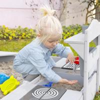 roba Houten speelgoed keuken om op te hangen (85x35x65, Grijs) - thumbnail