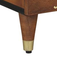 Nachtkastje Honingbruin 40 x 33 x 46 cm massief mangohout - thumbnail