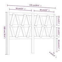Hoofdbord 126x4x100 cm massief grenenhout grijs - thumbnail