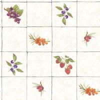 Galerie Just Kitchens Behang met tegels en fruit - G45418 - thumbnail