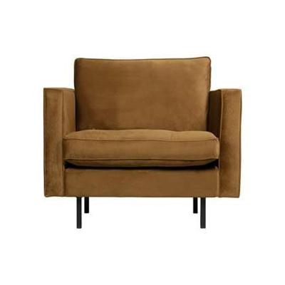 WOOOD Fauteuil 'Rodeo' Velvet, kleur Honing Geel