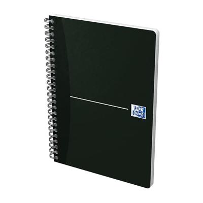 Oxford Office Essentials spiraalschrift, 180 bladzijden, ft A5, gelijnd, zwart - thumbnail