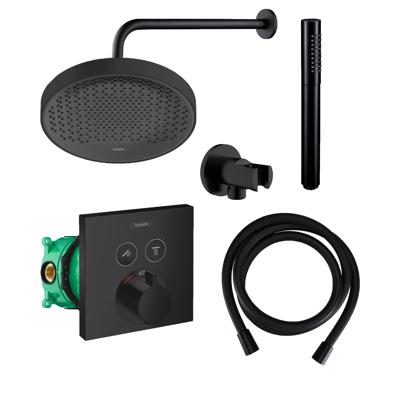 Hansgrohe Rainfinity Regendoucheset met Muurarm Powderrain 250 Mat Zwart Hansgrohe Rainfinity Regendoucheset met Muurarm Powderrain 250 Mat Zwart