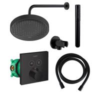 Hansgrohe Rainfinity Regendoucheset met Muurarm Powderrain 250 Mat Zwart - thumbnail