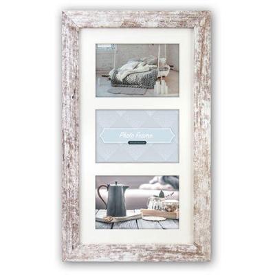 Zep fotolijst v23106 nelson 6 3q white wash voor 3 foto's