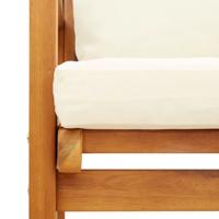 4-delige Loungeset met kussens massief acaciahout - thumbnail