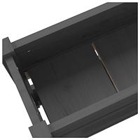 Plantenbak 112x25x66 cm massief grenenhout grijs - thumbnail
