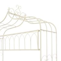 Tuinbank 122 cm ijzer antiekwit - thumbnail