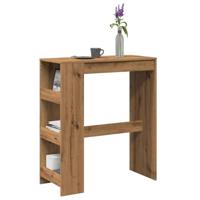 Bartafel met rekken 90x40x103,5 cm hout artisanaal eikenkleurig - thumbnail