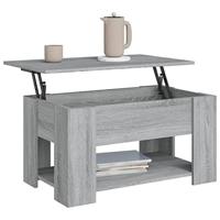 Salontafel 79x49x41 cm bewerkt hout grijs sonoma eikenkleurig - thumbnail