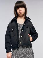 Oversized meisjesjas en jeans JONEN denimgrijs - thumbnail