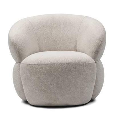 Rivièra Maison Fauteuil 'San Remo' Bouclé, Natural Grey