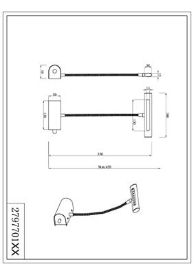 Trio Led bedlampCurtis - 279770132