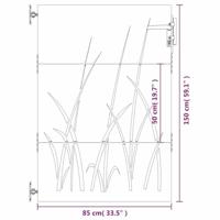 Poort 85x150 cm grasontwerp cortenstaal - thumbnail