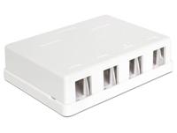 DeLOCK Keystone Surface Mounted Box 4 Port behuizing - thumbnail