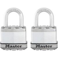 Masterlock 2 x 45mm keyed alike padlocks with treated steel body for weather resi - M1EURT - thumbnail