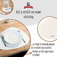 Krumble Placemat set design - 6 stuks - Wit - thumbnail