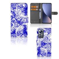 Telefoonhoesje met Naam Xiaomi 12 Pro Angel Skull Blauw - thumbnail