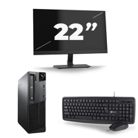 Lenovo ThinkCentre M92P SFF - Intel Core i3-3e Generatie - 8GB RAM - 256GB SSD - Windows 10 + 1x 22 inch Monitor - thumbnail