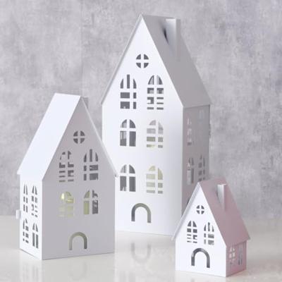 Boltze Home lantaarnset huis 3-delig wit Boltze Home lantaarnset huis 3-delig wit