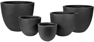 Mcollections Bloempot Egg Groot - 63 x 53 cm - Clayfibre - Antraciet