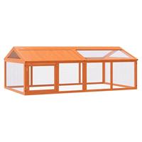VidaXL Dierenren 200x112,5x74 cm massief grenenhout bruin - thumbnail