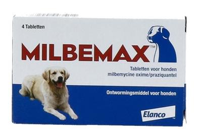 Milbemax ontworming hond vanaf 5 kilo, 4 tbl