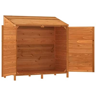 VidaXL Tuinschuur 102x52x112 cm massief vurenhout bruin