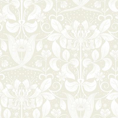 Dutch Wallcoverings Hjärterum - Berit - Wit