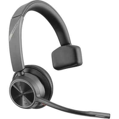 HP Poly VOYAGER 4310 UC On Ear headset Bluetooth Mono Zwart Ruisonderdrukking (microfoon), Noise Cancelling Microfoon uitschakelbaar (mute) Telefoon