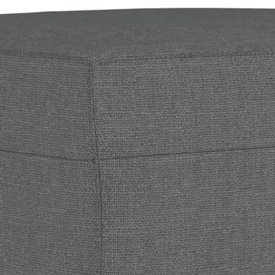 3-delige Loungeset met kussens stof donkergrijs