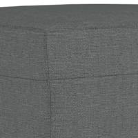 3-delige Loungeset met kussens stof donkergrijs - thumbnail