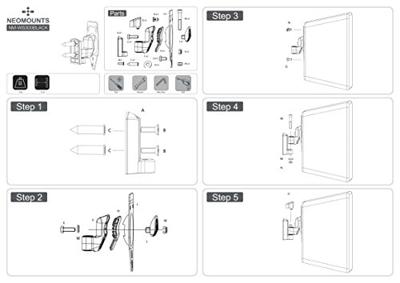 TV houder Neomounts NM-WS300BLACK 3 Kg